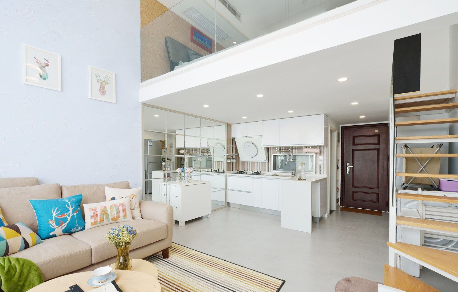 海滨胜境90平loft现代风格装修户型效果图 - 知乎