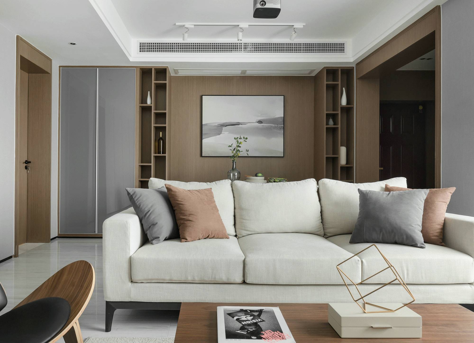 120平现代简约装修沙发设计图