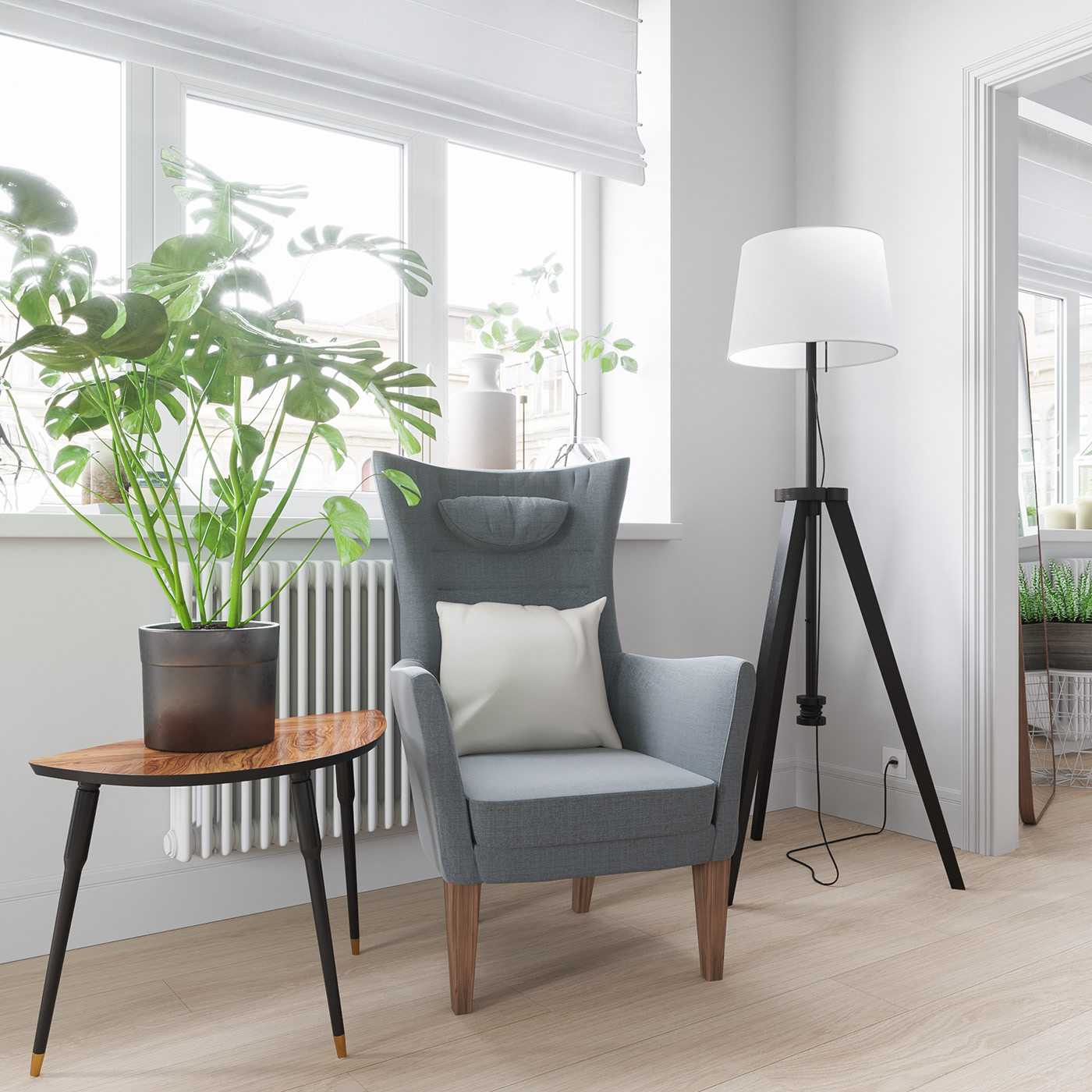 北欧简约风格公寓装修沙发椅设计图