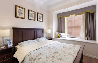 100平现代美式风格卧室装修效果图
