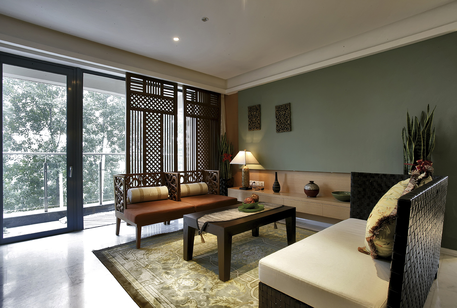 东南亚风格三居客厅装修设计图