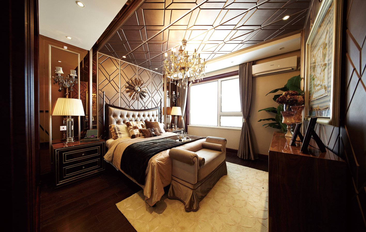 奢华欧式古典风格卧室装修效果图