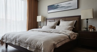 135平米现代中式卧室装修效果图