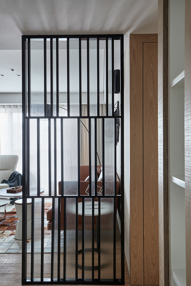 125㎡现代混搭风格玄关隔断装修效果图