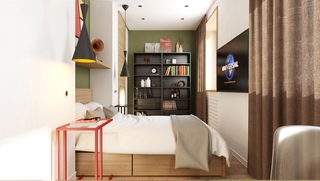 小户型二居室公寓卧室装修效果图