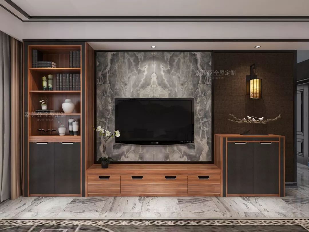 35款胡桃木电视柜轻松搞定你家背景墙