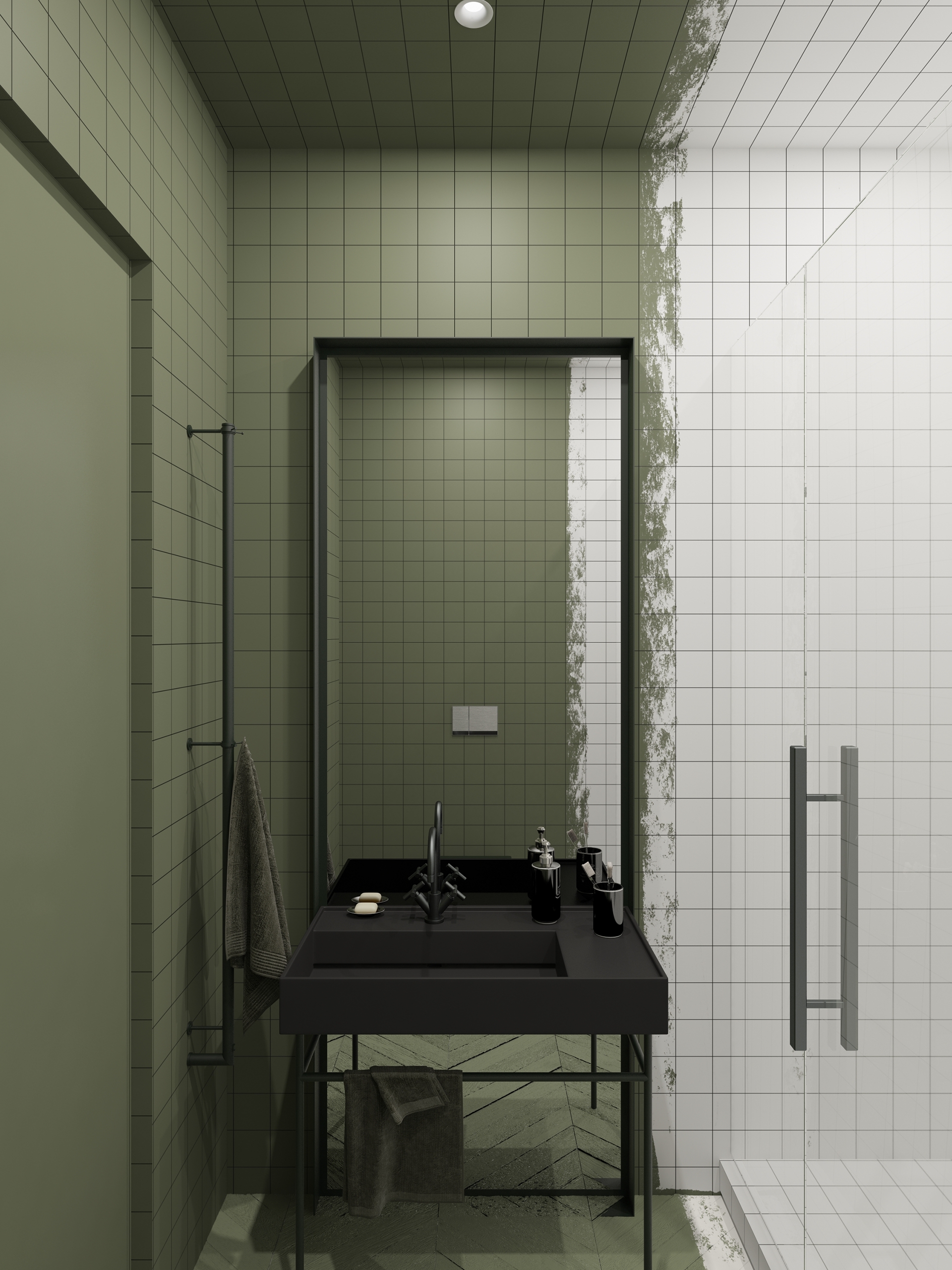 简约现代公寓卫生间装修效果图