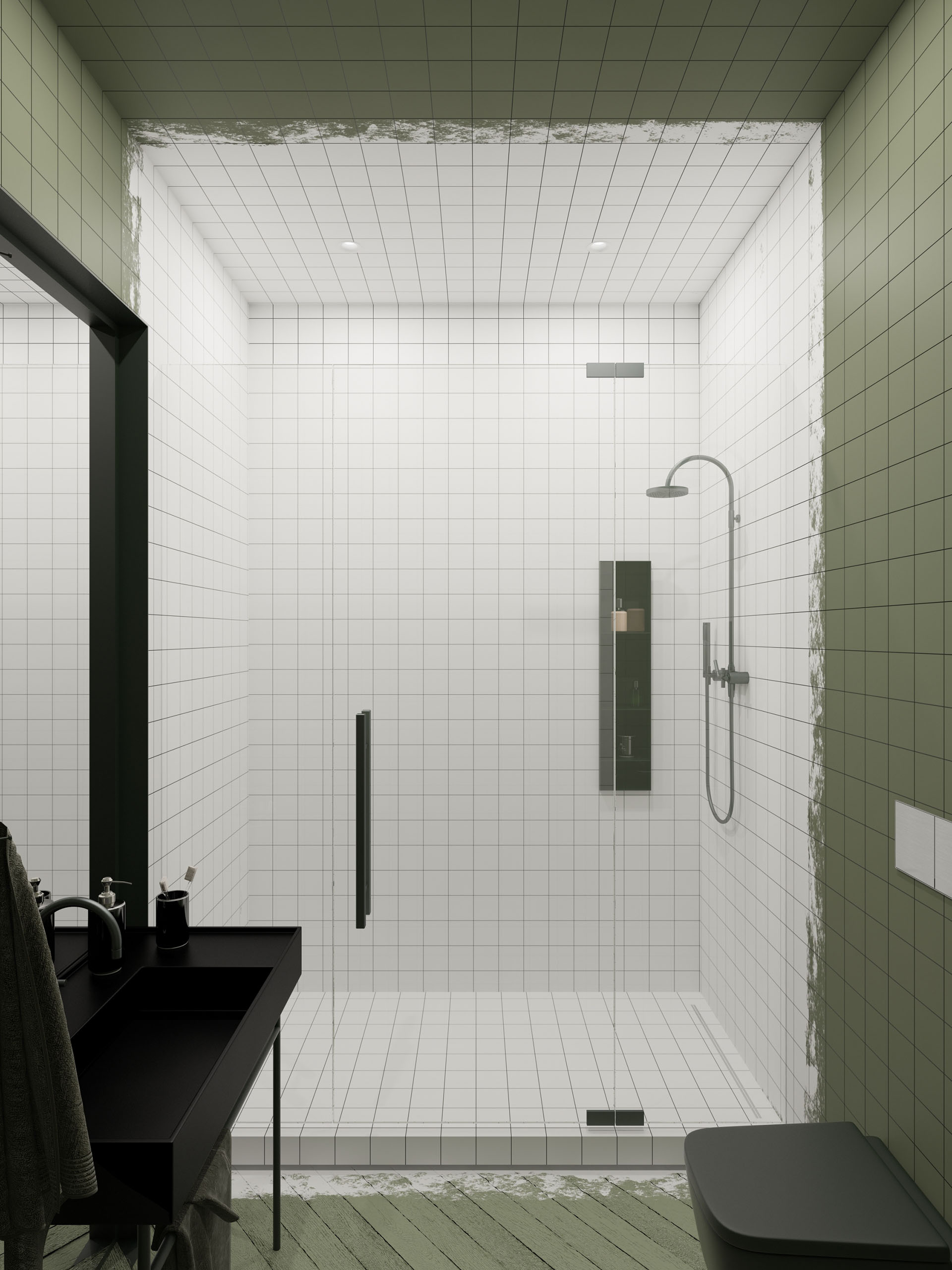 简约现代公寓淋浴房装修效果图