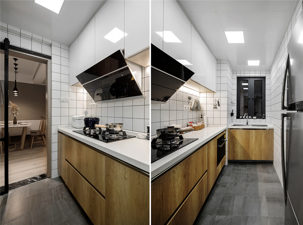 现代简约风二居室厨房装修设计图