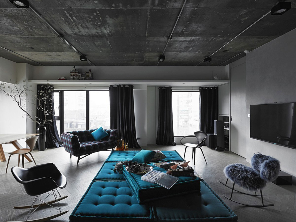 大户型,140平米以上装修,公寓装修,混搭风格,沙发,灰色