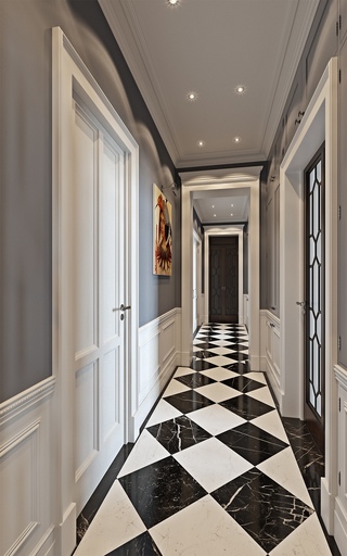 法式新古典风格走廊装修效果图