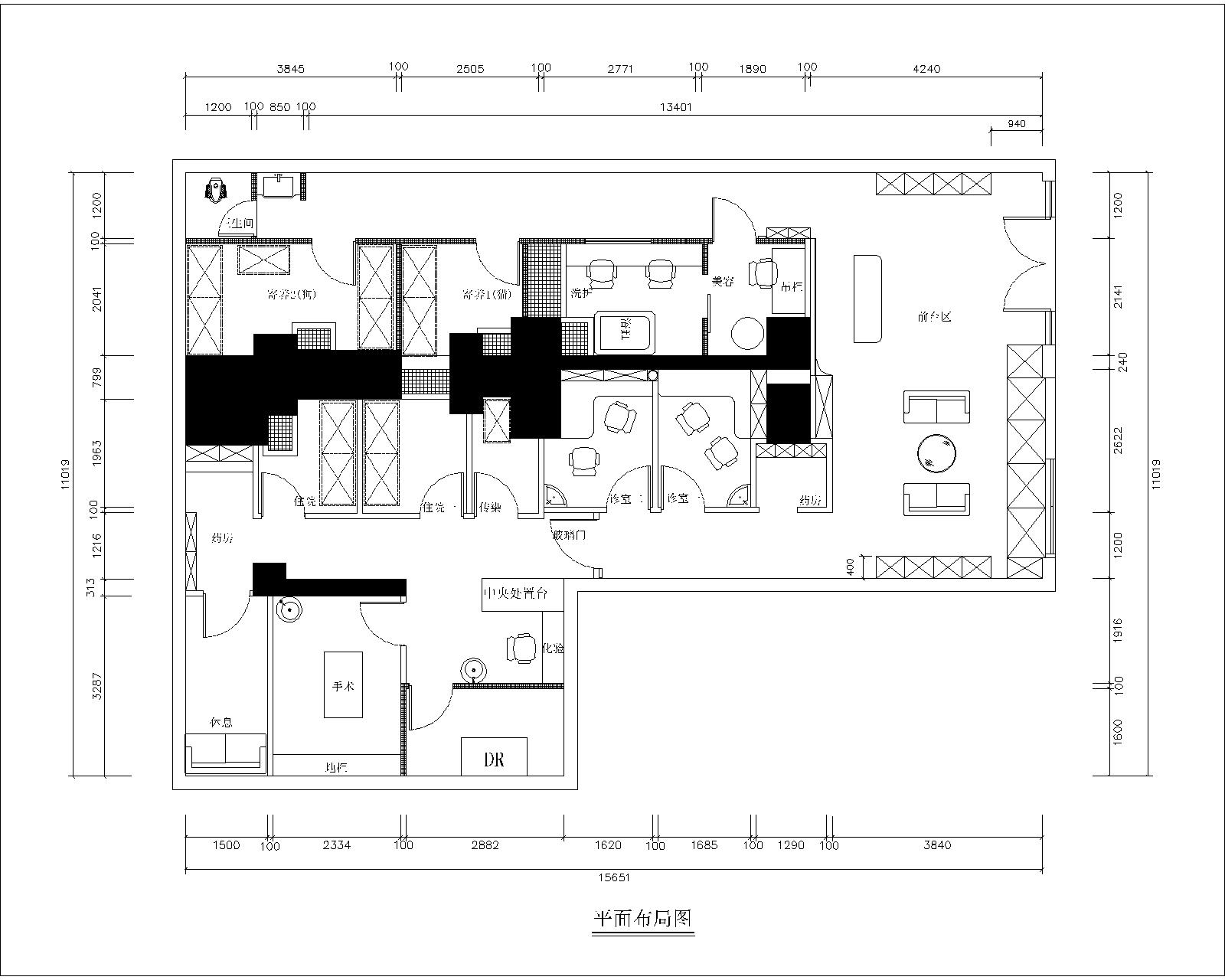 200平方宠物医院设计图图片