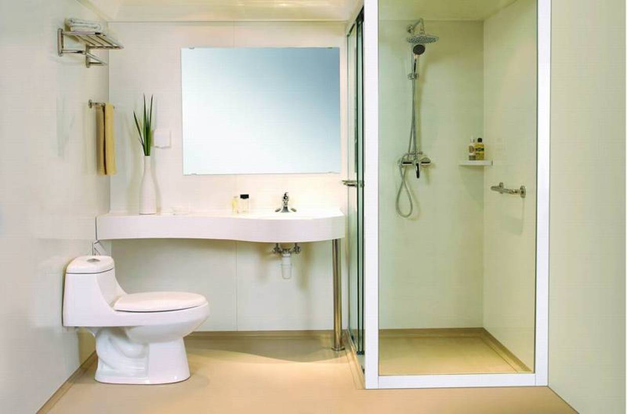 [济南华杰东方装饰]一体卫生间怎么设计 一体卫生间优点有哪些