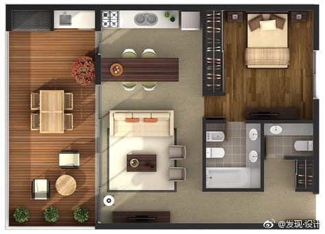 单身公寓 - 户型设计
