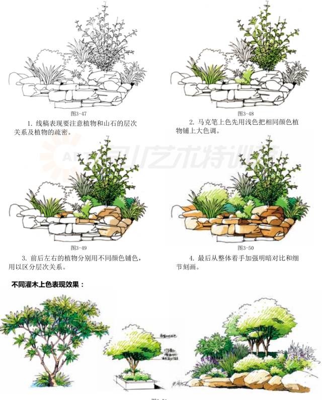 庭院景观手绘基本技法,从此开启一项全新的设计表达