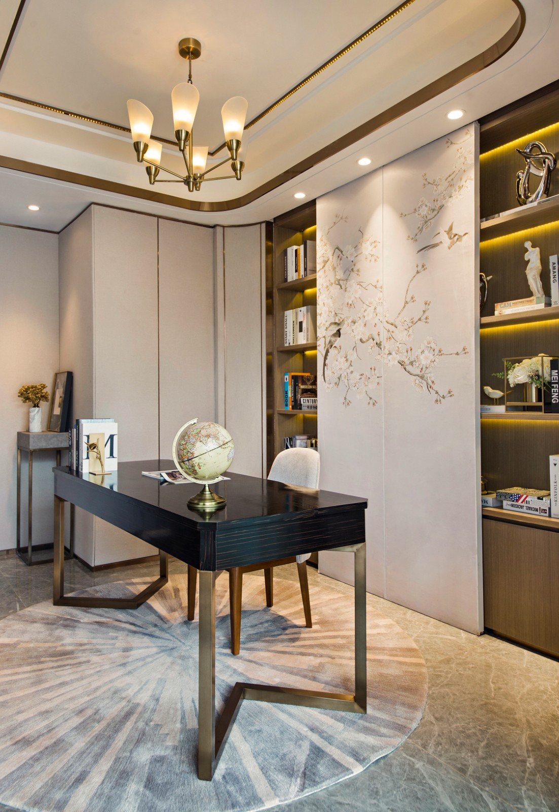 现代轻奢四居书房装修效果图