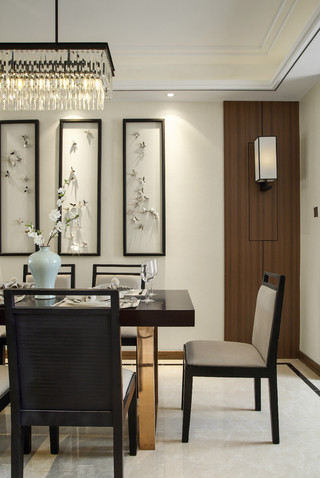 现代中式三居餐厅装修效果图
