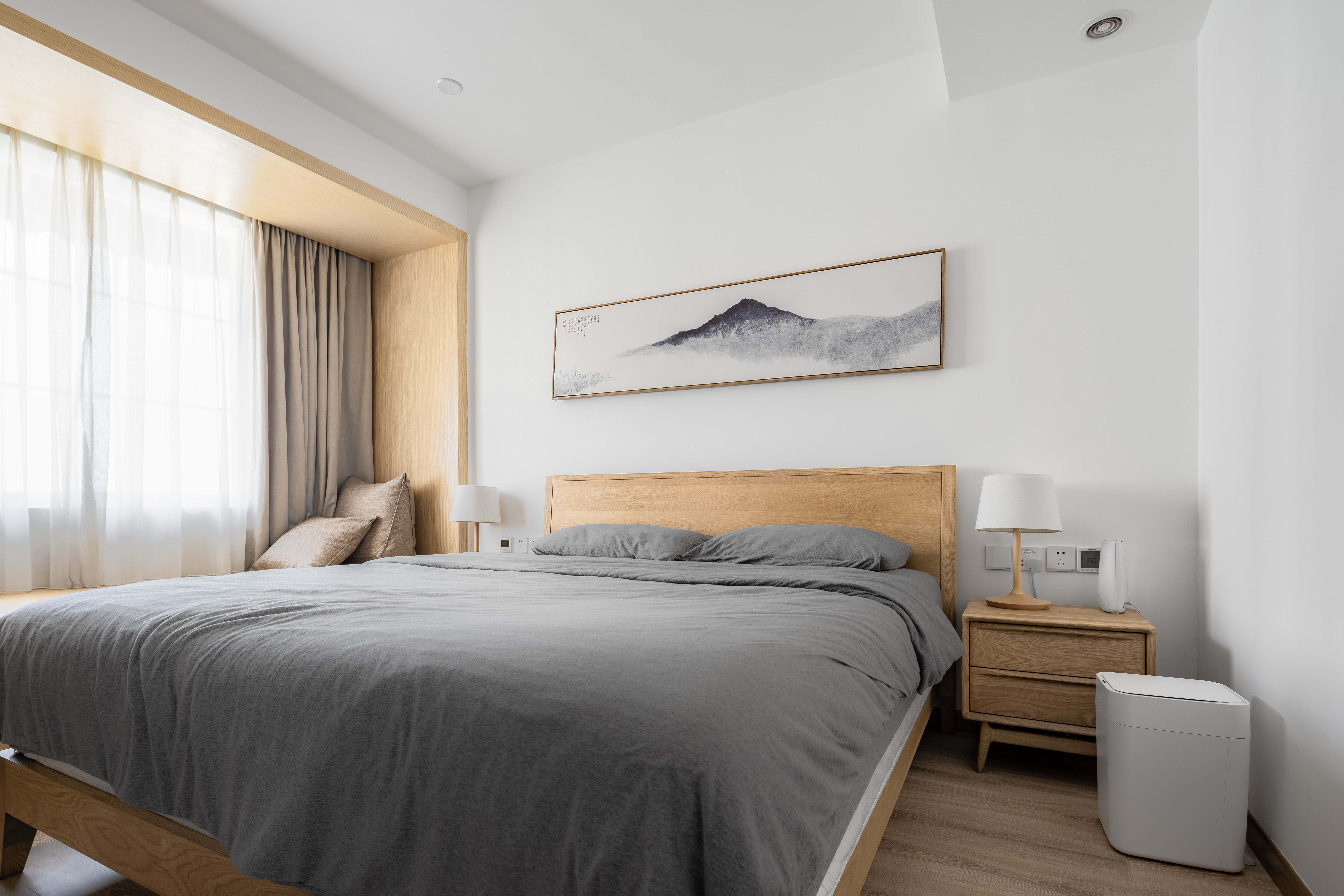 原木风别墅卧室装修效果图