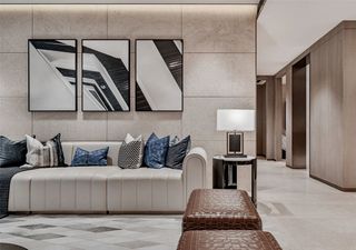 大户型现代轻奢沙发背景墙装修效果图
