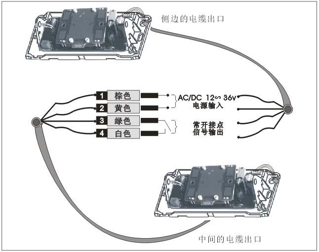 感应门扩展器接线图图片