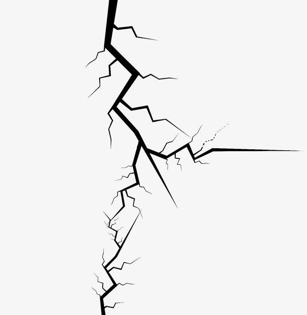 防震减灾的画简单裂缝图片