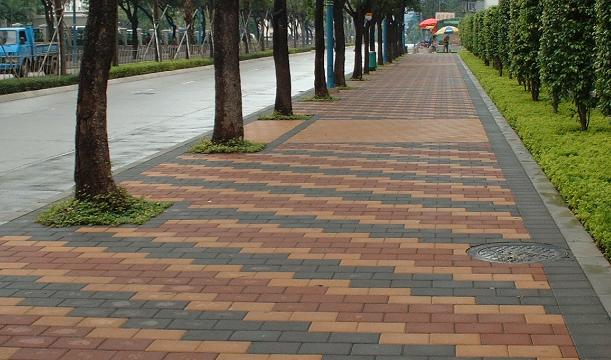 人行道砖透水砖效果图图片